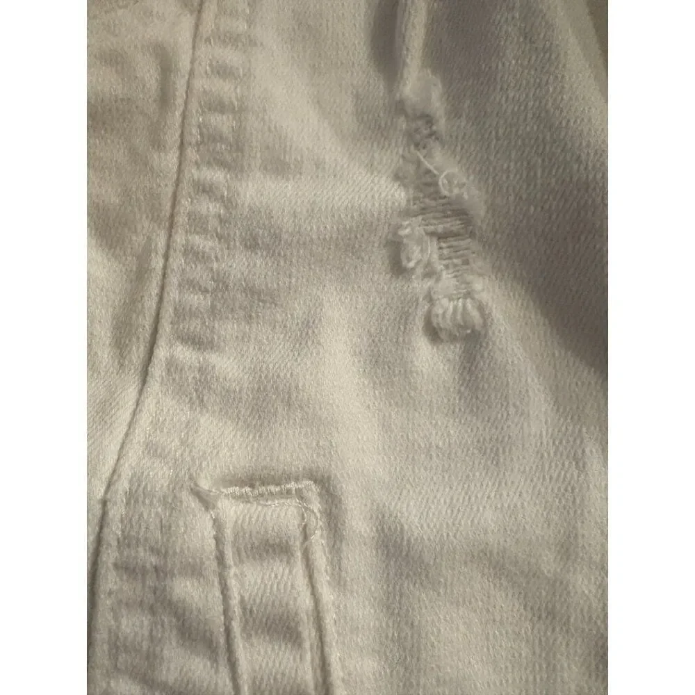 Ci Sono Kids Distressed White Denim Jacket